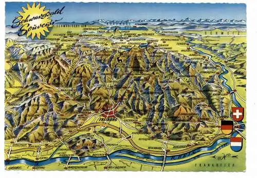 [Ansichtskarte] LANDKARTEN / MAPS - Schwarzwald. 