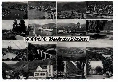 [Ansichtskarte] 5407 BOPPARD umd Umgebung, 16 Ansichten, 1962. 