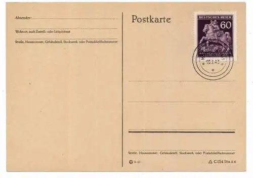 [Ansichtskarte] BÖHMEN & MÄHREN - MÄHRISCH OSTRAU / OSTRAVA,  Postgeschichte, Sonderstempel 1943. 