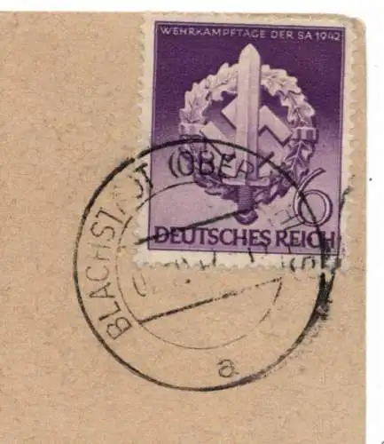[Ansichtskarte] OBER - SCHLESIEN, BLACHSTÄDT / BLACHOWINA,  Postgeschichte, Tagestempel 1941. 