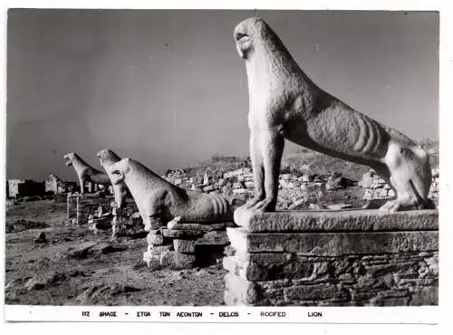 [Ansichtskarte] GRIECHENLAND - DELOS, Löwenterrasse. 