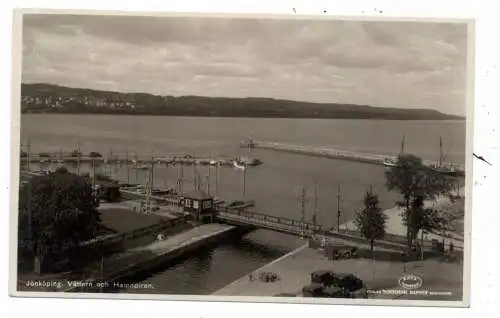 [Ansichtskarte] S 550 00 JONKÖPING, Vättern och Hamnpiren, 1936. 