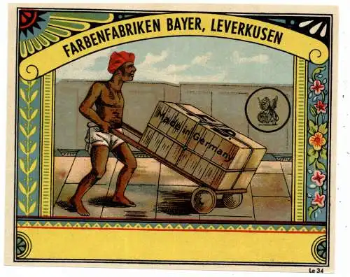 BAYER LEVERKUSEN, Verpackunsetikett