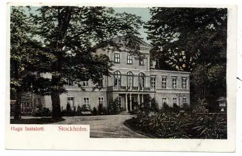 [Ansichtskarte] S 16902 SOLNA, Haga Schloß / Haga lustslott, ca. 1900. 
