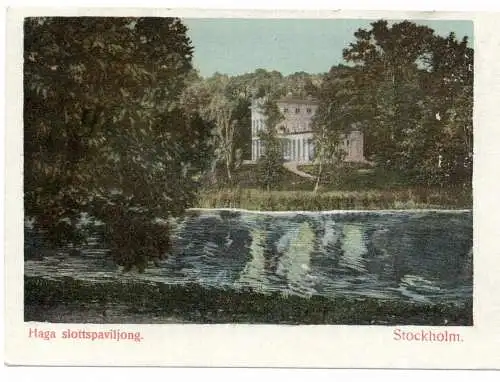 [Ansichtskarte] S 16902 SOLNA, Haga Schloßpavillon / Hagaslottspaviljong, ca. 1900. 