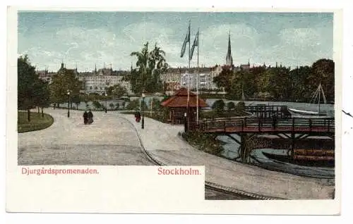 [Ansichtskarte] S 10000 STOCKHOLM, Djurgardenspromenaden, ca. 1900. 