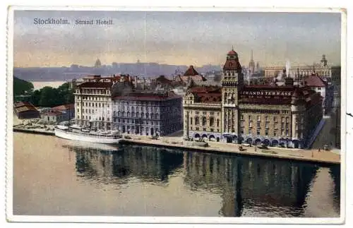 [Ansichtskarte] S 10000 STOCKHOLM, Strand Hotel, 1935. 
