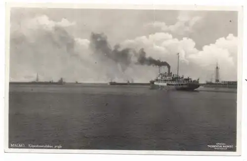 [Ansichtskarte] S 20010 MALMÖ, Köpenhamnsbaten avgar, Färjy "MALMÖ", 1937. 