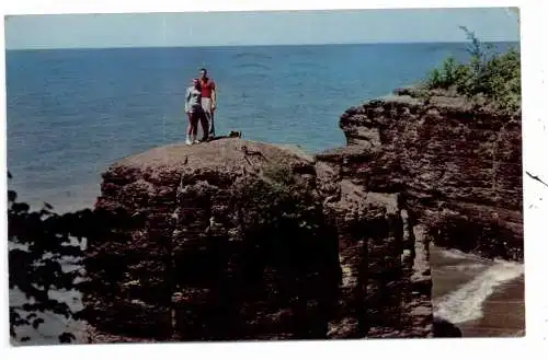 [Ansichtskarte] USA - NEW YORK _ CHAUTAUQUA, Pulpit Rock on Lake Erie, 1962. 