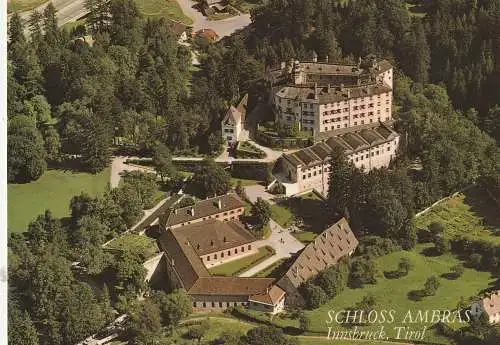 [Ansichtskarte] A 6020 INNSBRUCK - AMBRAS, Schloß Ambras, Luftaufnahme. 