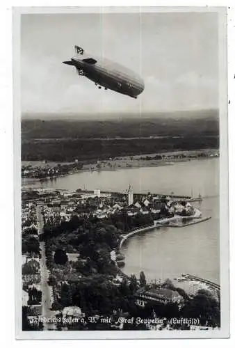 [Ansichtskarte] ZEPPELIN - "GRAF ZEPPELIN" über Friedrichshafen. 