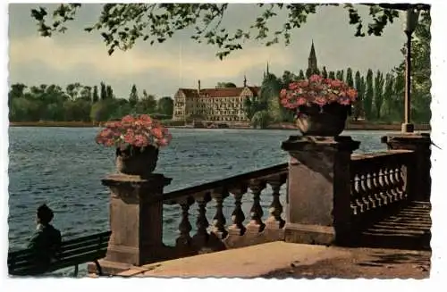 [Ansichtskarte] 7750 KONSTANZ, Blick von der Seestrasse auf das Inselhotel. 1953. 