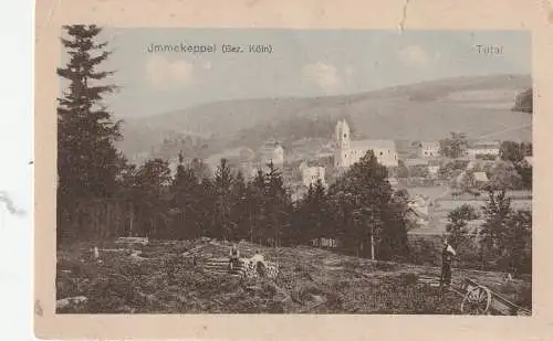 [Ansichtskarte] 5063 OVERATH - IMMEKEPPEL, Gesamtansicht, Verlag Stockberg, kl. Einriss. 