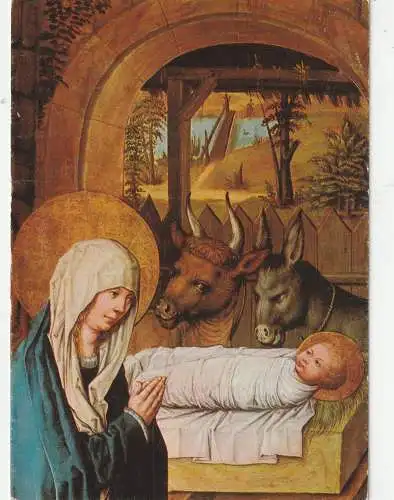 [Ansichtskarte] RELIGION - KRIPPE; München, Alte Pinakothek, Meister des Hausbuches. 