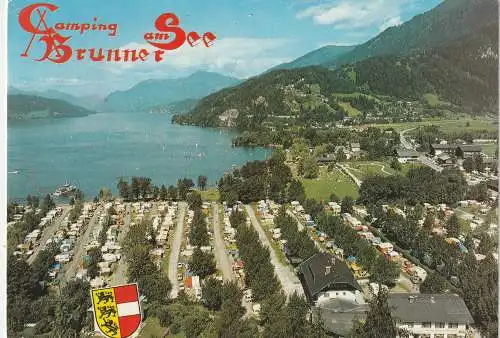 [Ansichtskarte] A 9873 DÖBRIACH, Camping Brunner am See, Luftaufnahme. 