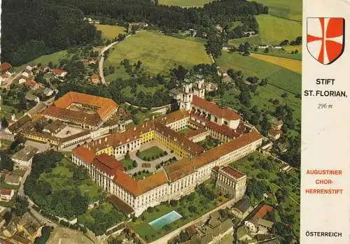 [Ansichtskarte] A 4490 ST. FLORIAN, Chorherrenstift, Luftaufnahme. 