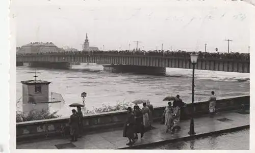 [Ansichtskarte] A 4000 LINZ, Hochwasser 1954. 