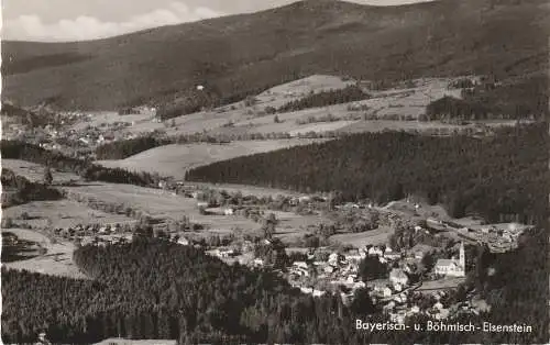 [Ansichtskarte] 8371 BAYERISCH EISENSTEIN / BÖHMISCH EISENSTEIN, Grenze Deutschland - Tschechien 60er Jahre. 