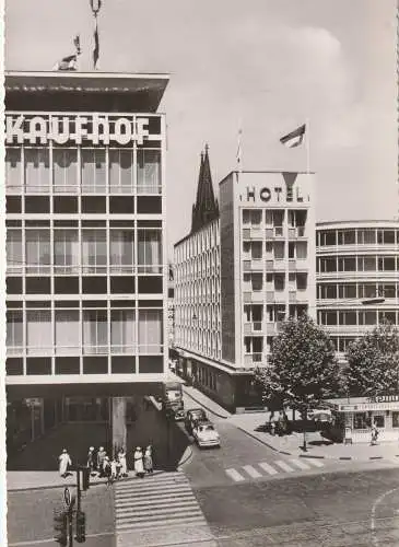 [Ansichtskarte] 5000 KÖLN, Augustinerplatz / Hohe Strasse, KAUFHOF, Hotel am Augustinerplatz. 