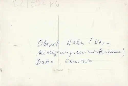 [Ansichtskarte] 5300 BONN, Empfang in der Botschaft GUINEA Januar 1964, Bundespräsident HEINRICH LÜBKE / Präsident AHMED SEKOU TOURE 1. Präsident Guineas, Präsidentengattin und weitere Offizielle, 4 großformatige Photos, 1 Photo in AK-Größe. 