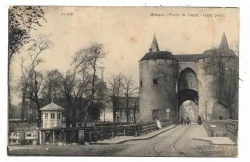 [Ansichtskarte] B 8000 BRUGGE, Gent poort, Deutsche Feldpost 1916 "Politische Abteilung beim deutschen Generalgouverneur Belgien", kleine Abteilung mit max. 100 Mitarbeitern. 