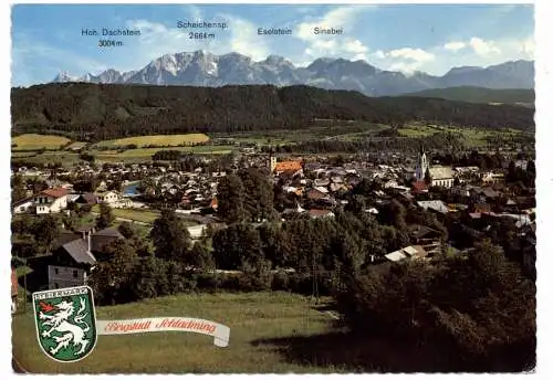 [Ansichtskarte] A 8970 SCHLADMING, Gesamtansicht, Stadtwappen. 