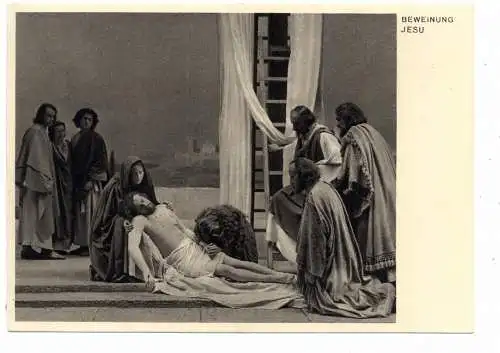 [Ansichtskarte] 8103 OBERAMMERGAU, Passionsspiele 1950, Beweinung Jesu. 