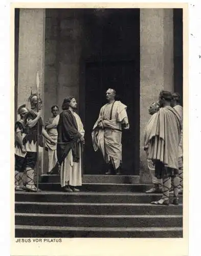 [Ansichtskarte] 8103 OBERAMMERGAU, Passionsspiele 1950, Jesus vor Pilatus. 