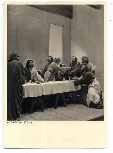 [Ansichtskarte] 8103 OBERAMMERGAU, Passionsspiele 1950, Abendmahlszene. 