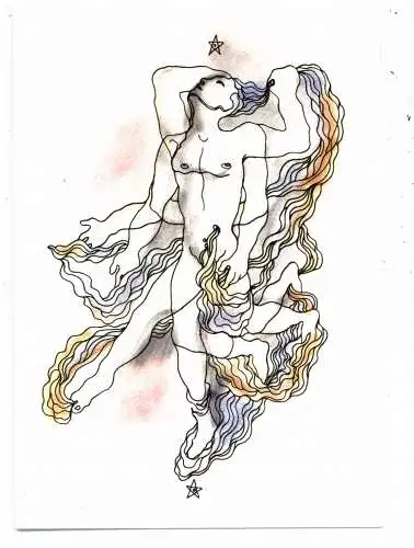 [Ansichtskarte] KÜNSTLER / ARTIST - JEAN COCTEAU, Illustration aus LE LIVRE BLANC 1930. 