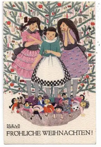[Ansichtskarte] KÜNSTLER / ARTIST - MELA KOEHLER, "FRÖHLICHE WEIHNACHTEN", 1913, Brüder Kohn # 3089-2. 