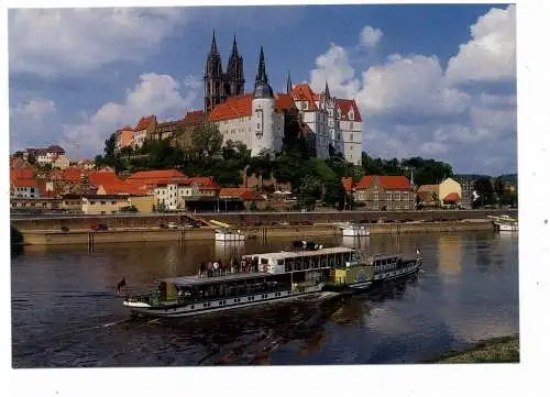 [Ansichtskarte] BINNENSCHIFFE - ELBE, Dampfer "PILLNITZ" vor Meissen. 