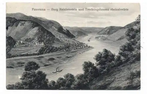 [Ansichtskarte] 6531 TRECHTINGSHAUSEN / Burg Reichenstein, Künstler-Karte. 