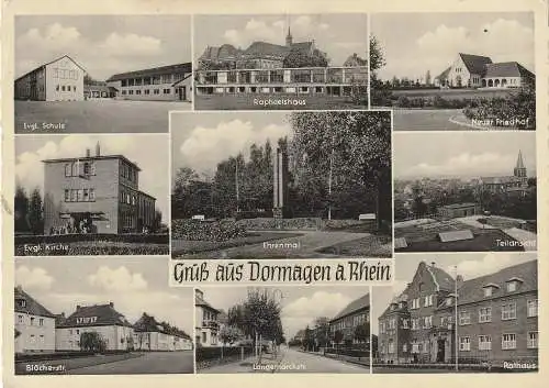 [Ansichtskarte] 4047 DORMAGEN, Gruss aus..., 1956. 