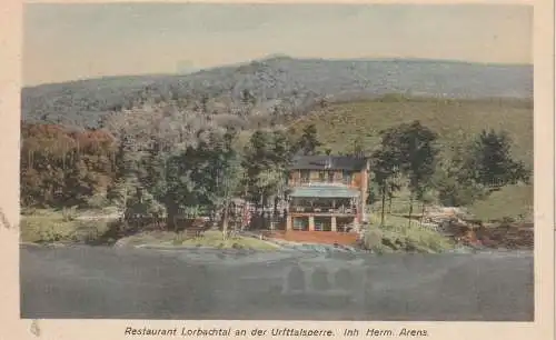 [Ansichtskarte] 5372 SCHLEIDEN, Restaurant Lorbachtal an der Urfttalsperre. 