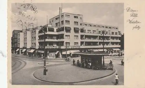 [Ansichtskarte] 5160 DÜREN, Wirteltorplstz, Kiosk, Cafe Wirteltor, 1934. 