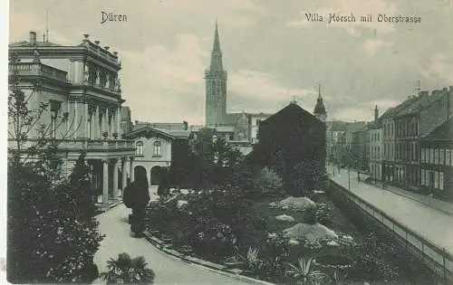 [Ansichtskarte] 5160 DÜREN, Oberstrasse, Villa Hoesch, Verlag Peters. 