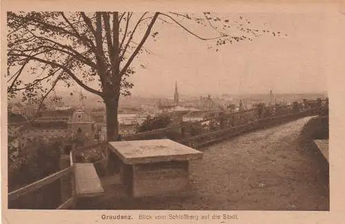 [Ansichtskarte] WESTPREUSSEN - GRAUDENZ / GRUDIADZ, Blick vom Schloßberg. 