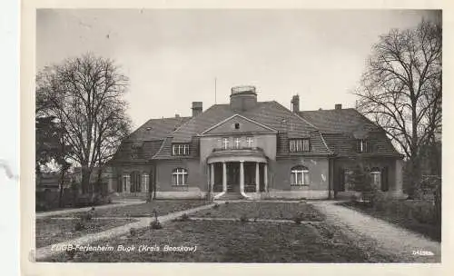 [Ansichtskarte] 0-1233 BUGK, FDGB - Ferienheim, Landpoststempel , 1957. 