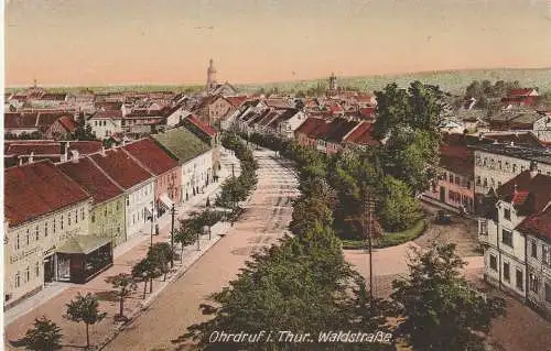 [Ansichtskarte] 0-5806 OHRDRUF, Waldstrasse, Verlag Boßmann. 