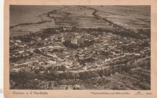 [Ansichtskarte] 0-1430 GRANSEE, Fliegeraufnahme. 