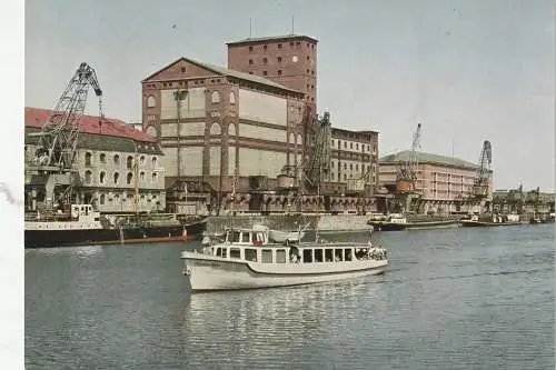 [Ansichtskarte] BINNENSCHIFFE - RHEIN, MS "FRIEDRICH TÖPPER" im Karlsruher Hafen. 