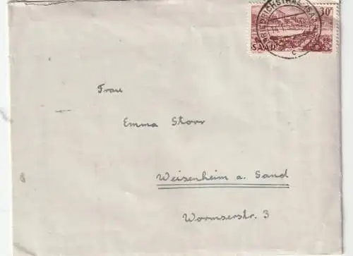 Saargebiet/Saarland  Brief