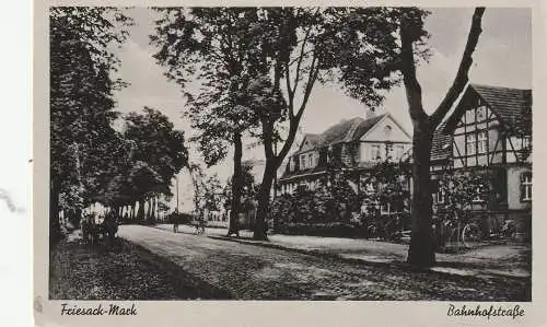 [Ansichtskarte] 0-1553 FRIESACK, Bahnhofstrasse. 
