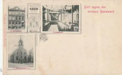 [Ansichtskarte] 2000 HAMBURG, Katholisches Gesellenhaus / Kolpinghaus, ca. 1905. 