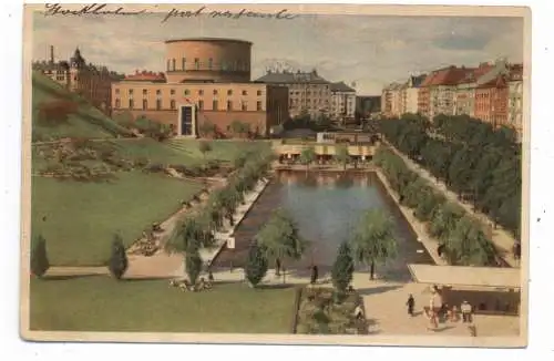 [Ansichtskarte] S 10000 STOCKHOLM, Stadsbiblioteket med Plaskdammen, 1938. 