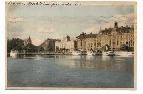 [Ansichtskarte] S 10000 STOCKHOLM, Nybroviken med  Kungl. Dramatiska Teatern, 1938. 