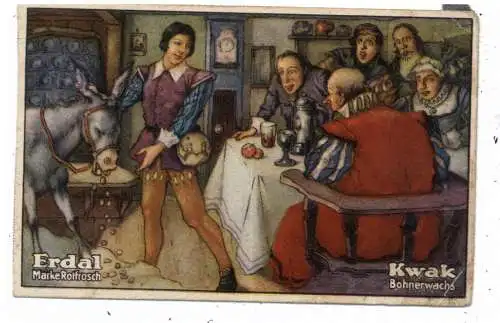 [Ansichtskarte] MÄRCHEN - Tischlein deck dech,....., Goldesel, Erdal / Kwak Sammelbild. 