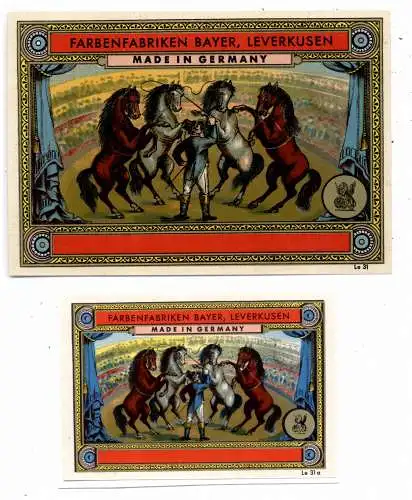 BAYER LEVERKUSEN, Verpackunsetikett