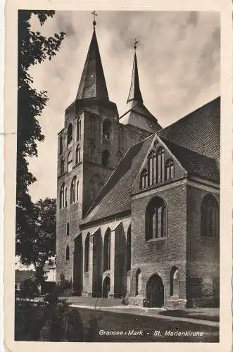 [Ansichtskarte] 0-1430 GRANSEE, St. Marienkirche, Verlag Hagn. 